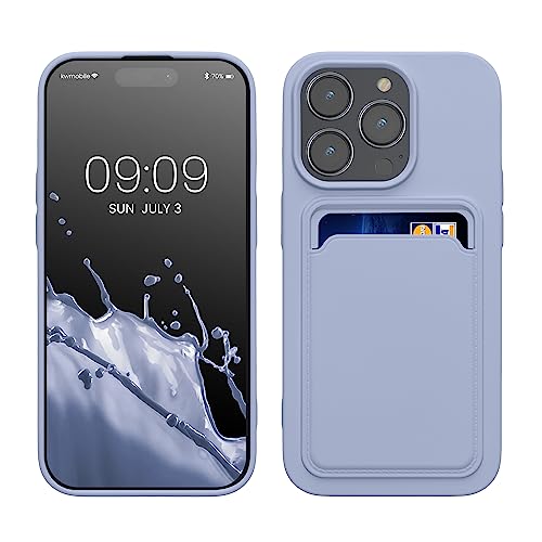 kwmobile Handyhülle kompatibel mit Apple iPhone 14 Pro Hülle - Handy Cover mit Fach für Karten - in Lavendel von kwmobile