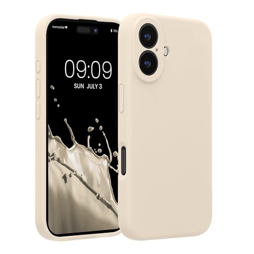kwmobile Handyhülle kompatibel mit Apple iPhone 16 Hülle - gummierte Handy Case aus Silikon in Creme kwmobile Handyhülle kompatibel mit Apple iPhone 16 Hülle - gummierte Handy Case aus Silikon in Creme von kwmobile