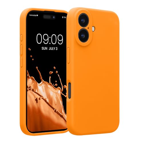 kwmobile Handyhülle kompatibel mit Apple iPhone 16 Hülle - gummierte Handy Case aus Silikon in Fruity Orange kwmobile Handyhülle kompatibel mit Apple iPhone 16 Hülle - gummierte Handy Case aus Silikon in Fruity Orange von kwmobile