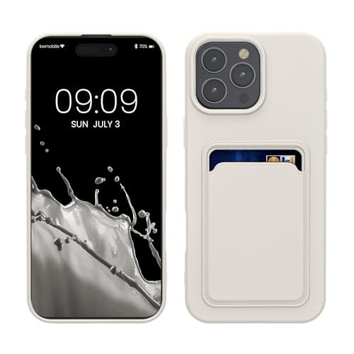 kwmobile Handyhülle kompatibel mit Apple iPhone 16 Pro Max Hülle - Handy Cover mit Fach für Karten - in Weiß kwmobile Handyhülle kompatibel mit Apple iPhone 16 Pro Max Hülle - Handy Cover mit Fach für Karten - in Weiß von kwmobile