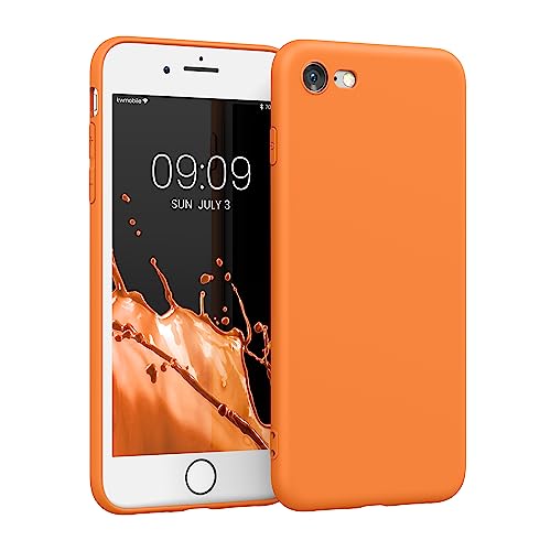 kwmobile Handyhülle kompatibel mit Apple iPhone SE (2022) / iPhone SE (2020) / iPhone 8 / iPhone 7 Hülle - Handy Case aus weichem Silikon in Fruity Orange von kwmobile