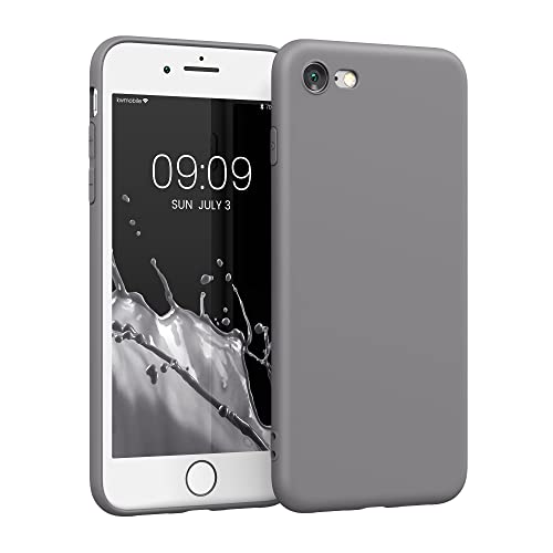 kwmobile Handyhülle kompatibel mit Apple iPhone SE (2022) / iPhone SE (2020) / iPhone 8 / iPhone 7 Hülle - Handy Case aus weichem Silikon in Stone Dust von kwmobile