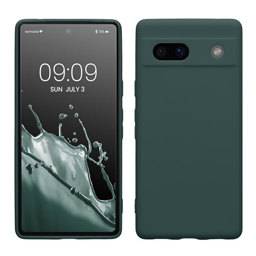 kwmobile Handyhülle kompatibel mit Google Pixel 7a Hülle - Handy Case aus weichem Silikon in Blaugrün von kwmobile