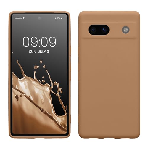 kwmobile Handyhülle kompatibel mit Google Pixel 7a Hülle - Handy Case aus weichem Silikon in Cappuccino von kwmobile