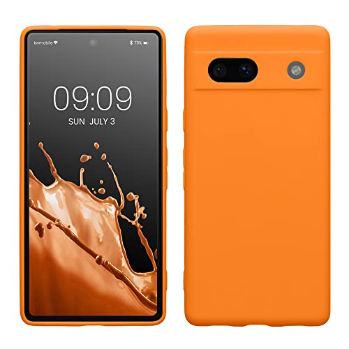 kwmobile Handyhülle kompatibel mit Google Pixel 7a Hülle - Handy Case aus weichem Silikon in Fruity Orange von kwmobile