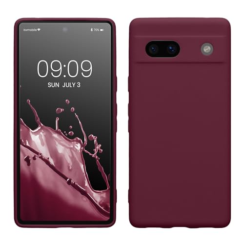 kwmobile Handyhülle kompatibel mit Google Pixel 7a Hülle - Handy Case aus weichem Silikon in Magenta Lila von kwmobile