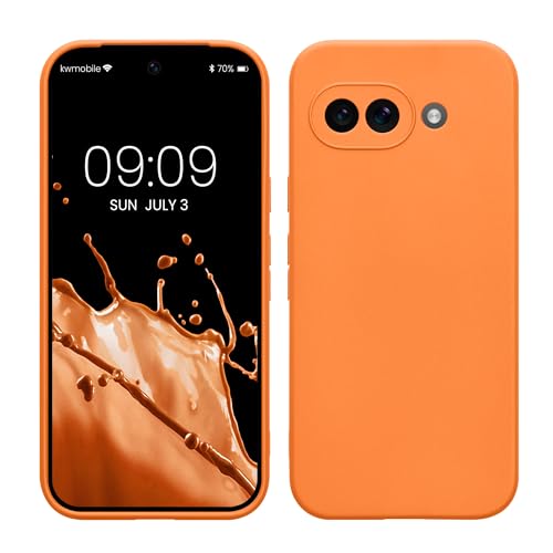 kwmobile Handyhülle kompatibel mit Google Pixel 9a Hülle - Handy Case aus weichem Silikon in Fruity Orange von kwmobile