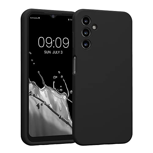 kwmobile Handyhülle kompatibel mit Samsung Galaxy A14 5G Hülle - gummierte Handy Case aus Silikon in Schwarz matt von kwmobile