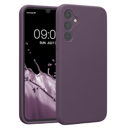 kwmobile Handyhülle kompatibel mit Samsung Galaxy A34 5G Hülle - gummierte Handy Case aus Silikon in Helle Iris von kwmobile
