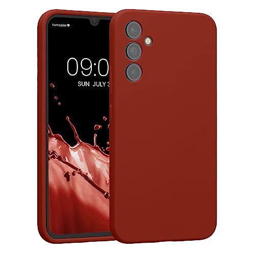 kwmobile Handyhülle kompatibel mit Samsung Galaxy A34 5G Hülle - gummierte Handy Case aus Silikon in Spice Red von kwmobile
