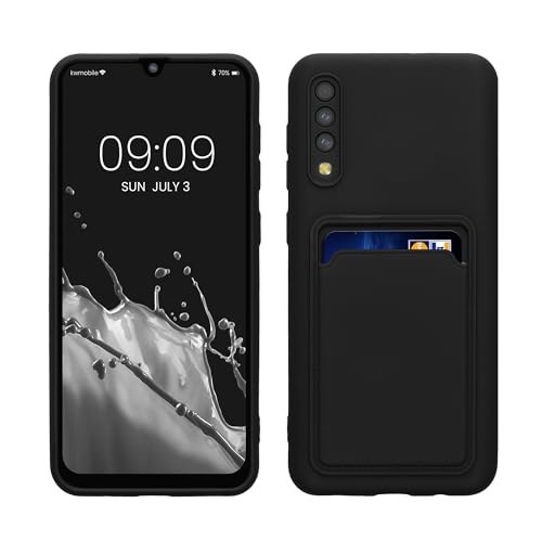 kwmobile Handyhülle kompatibel mit Samsung Galaxy A50 Hülle - Handy Cover mit Fach für Karten - in Schwarz von kwmobile
