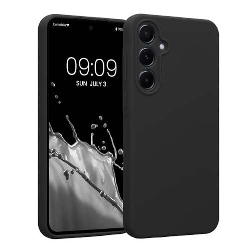 kwmobile Handyhülle kompatibel mit Samsung Galaxy A55 5G Hülle - gummierte Handy Case aus Silikon in Dunkelgrau von kwmobile