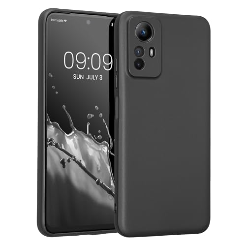 kwmobile Handyhülle kompatibel mit Xiaomi Redmi Note 12S Hülle - weiche Silikon Case metallisch schimmernd in Metallic Grau von kwmobile