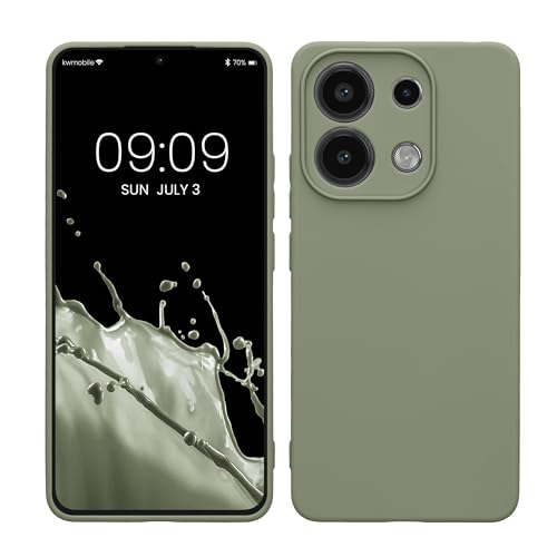 kwmobile Handyhülle kompatibel mit Xiaomi Redmi Note 13 4G Hülle - Handy Case aus weichem Silikon in Graugrün von kwmobile