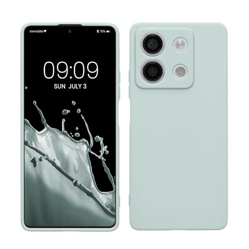 kwmobile Handyhülle kompatibel mit Xiaomi Redmi Note 13 5G Hülle - Handy Case aus weichem Silikon in Cool Mint von kwmobile