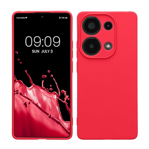 kwmobile Handyhülle kompatibel mit Xiaomi Redmi Note 13 Pro 4G Hülle - Handy Case aus weichem Silikon in Neon Pink von kwmobile