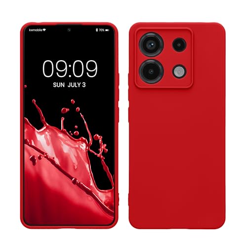 kwmobile Handyhülle kompatibel mit Xiaomi Redmi Note 13 Pro 5G / Poco X6 5G Hülle - Handy Case aus weichem Silikon in Sweet Cherry von kwmobile