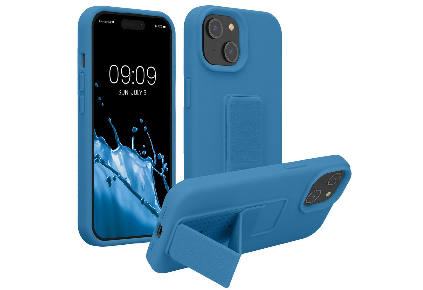 kwmobile Handyhülle kwmobile Handyhülle für Apple iPhone 15, Hülle mit Fingerhalter und Standfunktion - Silikon Case Handy Cover kwmobile Handyhülle kwmobile Handyhülle für Apple iPhone 15, Hülle mit Fingerhalter und Standfunktion - Silikon Case Handy Cover von kwmobile