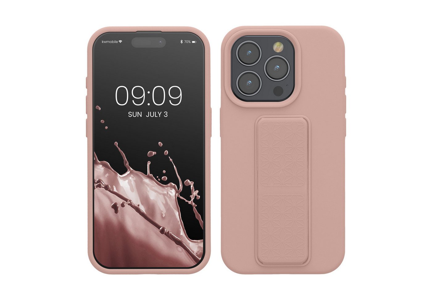 kwmobile Handyhülle kwmobile Handyhülle für Apple iPhone 15 Pro, Hülle mit Fingerhalter und Standfunktion - Silikon Case Handy Cover kwmobile Handyhülle kwmobile Handyhülle für Apple iPhone 15 Pro, Hülle mit Fingerhalter und Standfunktion - Silikon Case Handy Cover von kwmobile