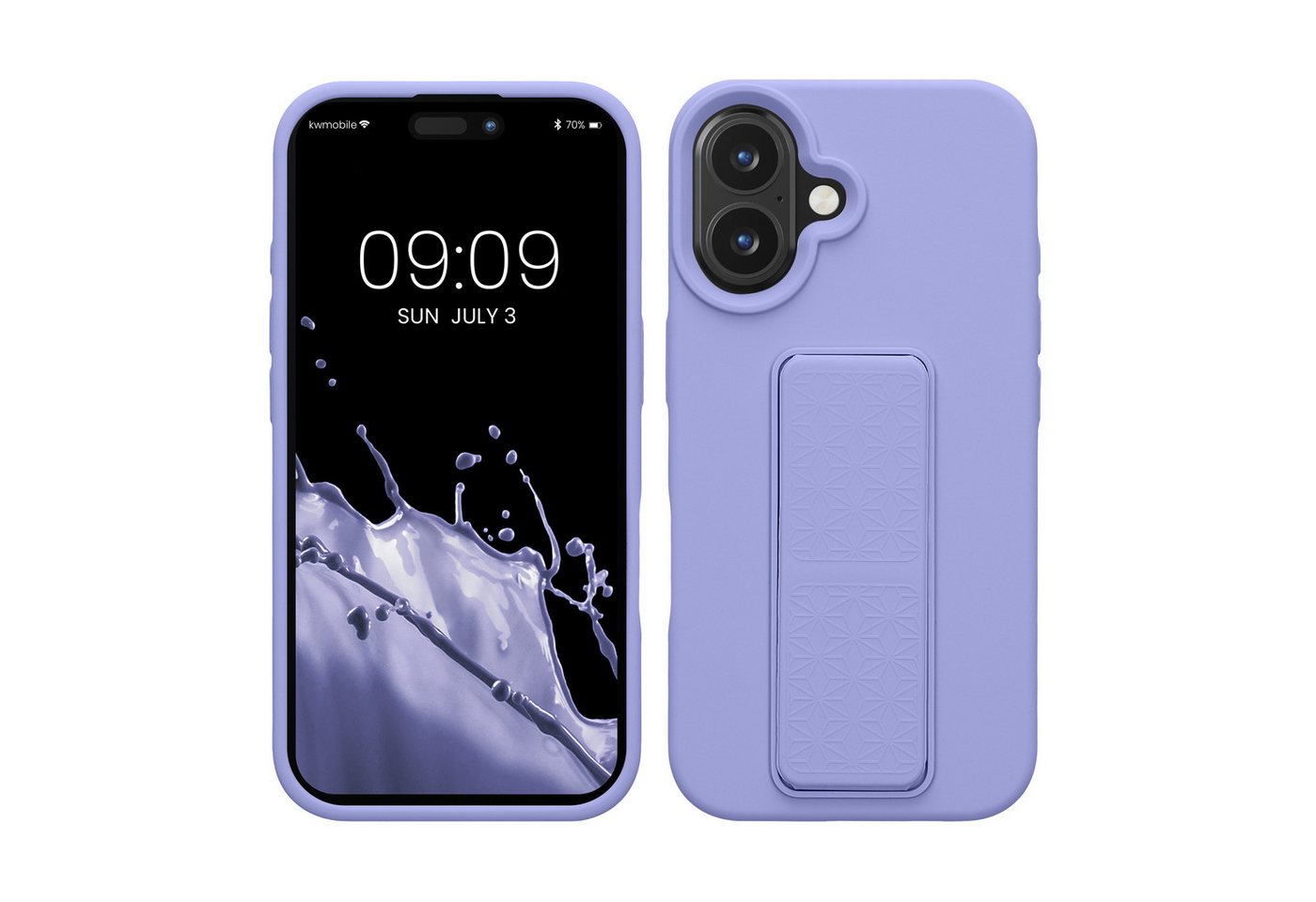 kwmobile Handyhülle kwmobile Handyhülle für Apple iPhone 16, Hülle mit Fingerhalter und Standfunktion - Silikon Case Handy Cover kwmobile Handyhülle kwmobile Handyhülle für Apple iPhone 16, Hülle mit Fingerhalter und Standfunktion - Silikon Case Handy Cover von kwmobile