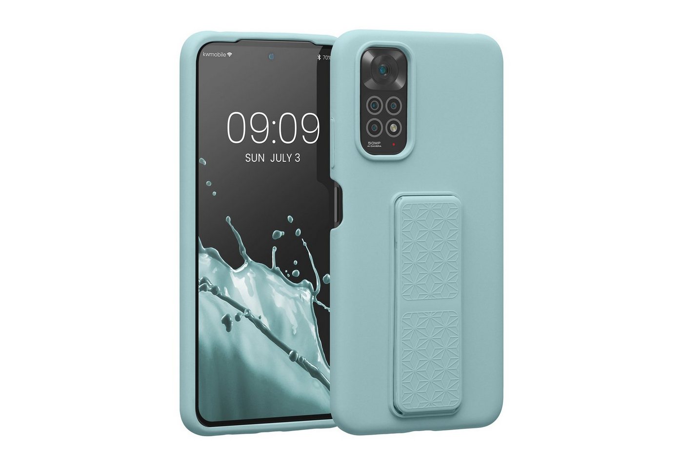 kwmobile Handyhülle kwmobile Handyhülle für Xiaomi Redmi Note 11 / Note 11S, Hülle mit Fingerhalter und Standfunktion - Silikon Case Handy Cover von kwmobile