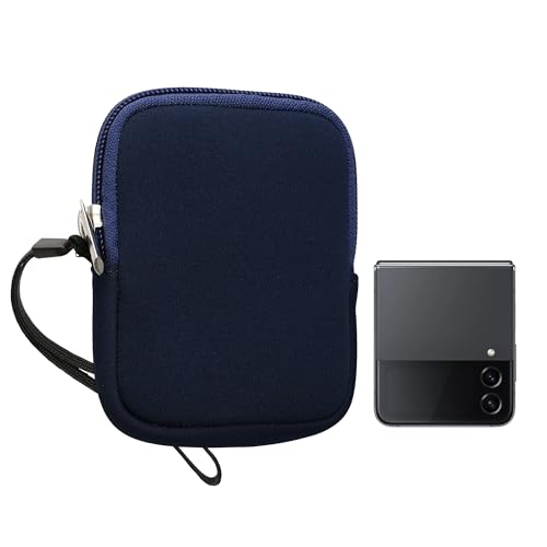 kwmobile Handytasche für Faltbare Smartphones XXS - 3/3,5" - Neopren Hülle Dunkelblau - XS Handy Tasche 10 x 8 x 2 cm Innenmaße - Mini Geldbörse kwmobile Handytasche für Faltbare Smartphones XXS - 3/3,5" - Neopren Hülle Dunkelblau - XS Handy Tasche 10 x 8 x 2 cm Innenmaße - Mini Geldbörse von kwmobile
