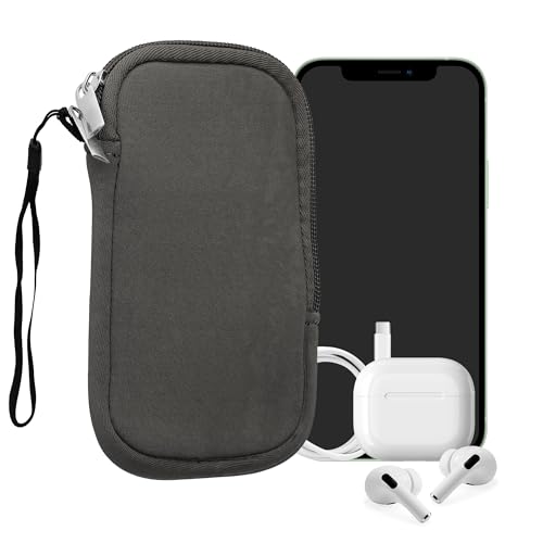 kwmobile Handytasche für Smartphones L - 6,5" - Neopren Handy Hülle Stone Dust - Handy Tasche 16,5 x 8,9 cm Innenmaße von kwmobile