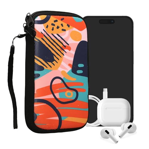 kwmobile Handytasche für Smartphones L - 6,5" - Neopren Handy Tasche Hülle Cover Case Schutzhülle - Farbmuster Dunkelblau Orange Altrosa - 16,5 x 8,9 cm Innenmaße kwmobile Handytasche für Smartphones L - 6,5" - Neopren Handy Tasche Hülle Cover Case Schutzhülle - Farbmuster Dunkelblau Orange Altrosa - 16,5 x 8,9 cm Innenmaße von kwmobile