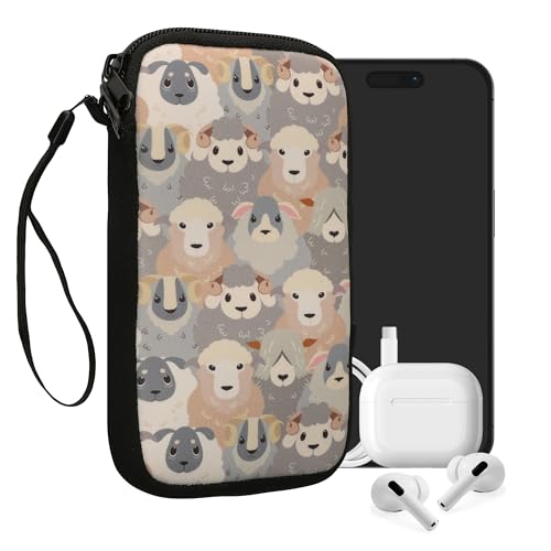 kwmobile Handytasche für Smartphones L - 6,5" - Neopren Handy Tasche Hülle Cover Case Schutzhülle - Schaf Weiß Braun Grau - 16,5 x 8,9 cm Innenmaße kwmobile Handytasche für Smartphones L - 6,5" - Neopren Handy Tasche Hülle Cover Case Schutzhülle - Schaf Weiß Braun Grau - 16,5 x 8,9 cm Innenmaße von kwmobile
