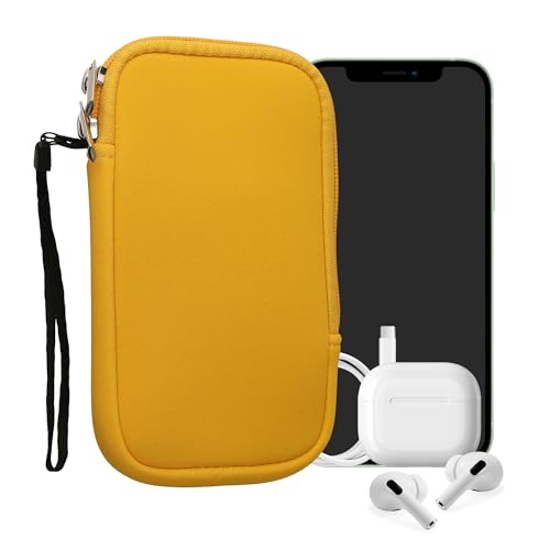 kwmobile Handytasche für Smartphones M - 5,5" - Neopren Handy Hülle Honiggelb - Handy Tasche 15,2 x 8,3 cm Innenmaße kwmobile Handytasche für Smartphones M - 5,5" - Neopren Handy Hülle Honiggelb - Handy Tasche 15,2 x 8,3 cm Innenmaße von kwmobile