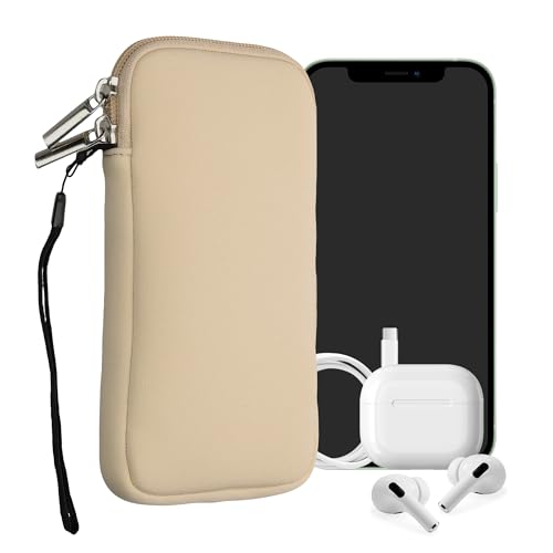 kwmobile Handytasche für Smartphones XL - 6,7/6,8" - Neopren Handy Hülle Creme - Handy Tasche 17,2 x 8,4 cm Innenmaße kwmobile Handytasche für Smartphones XL - 6,7/6,8" - Neopren Handy Hülle Creme - Handy Tasche 17,2 x 8,4 cm Innenmaße von kwmobile