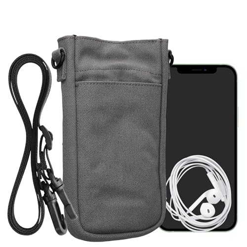 kwmobile Handytasche für Smartphones XXL - 7" - Canvas Handy Hülle mit Band - Handy Tasche mit Handykette 16,5 x 10 cm Innenmaße - Hellgrau kwmobile Handytasche für Smartphones XXL - 7" - Canvas Handy Hülle mit Band - Handy Tasche mit Handykette 16,5 x 10 cm Innenmaße - Hellgrau von kwmobile