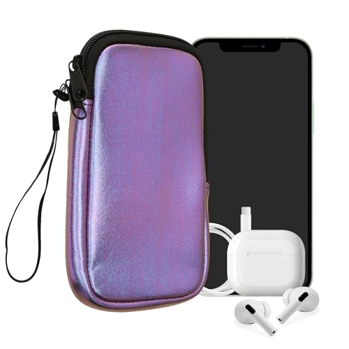 kwmobile Handytasche für Smartphones XXL - 7" - Neopren Handy Hülle Metallic Lavendel - Handy Tasche 17,7 x 8,5 cm Innenmaße von kwmobile