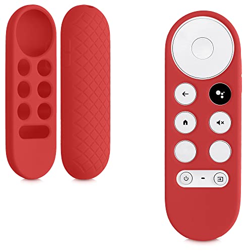 kwmobile Hülle Fernbedienung kompatibel mit Google Chromecast 2020 4K / Chromecast 2022 HD Hülle - Silikon Case für TV Zubehör in Rot von kwmobile