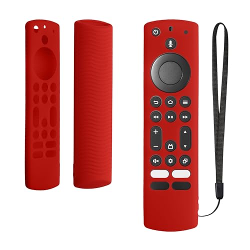 kwmobile Hülle Fernbedienung kompatibel mit Toshiba and Insignia NS-RCFNA-21, CT-RC1US-21, CT95018 / Fire TV Hülle - Silikon Case für TV Zubehör in Rot kwmobile Hülle Fernbedienung kompatibel mit Toshiba and Insignia NS-RCFNA-21, CT-RC1US-21, CT95018 / Fire TV Hülle - Silikon Case für TV Zubehör in Rot von kwmobile