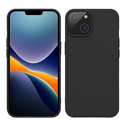 kwmobile Hülle für das iPhone 14 Hülle - weiche und schlanke TPU Silikon Handyhülle - stoßabsorbierendes Flexibles Case - kabelloses Laden - Schwarz matt von kwmobile