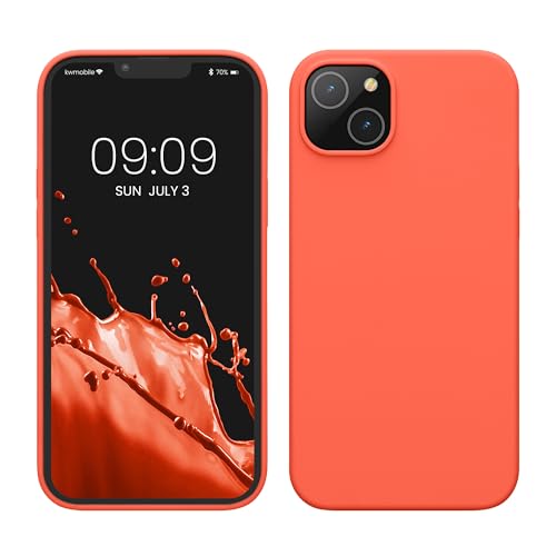 kwmobile Handyhülle für iPhone 14 Plus Hülle, für iPhone 14 Plus Case - Hülle Silikon - kabelloses Laden - Leuchtende Koralle kwmobile Handyhülle für iPhone 14 Plus Hülle, für iPhone 14 Plus Case - Hülle Silikon - kabelloses Laden - Leuchtende Koralle von kwmobile