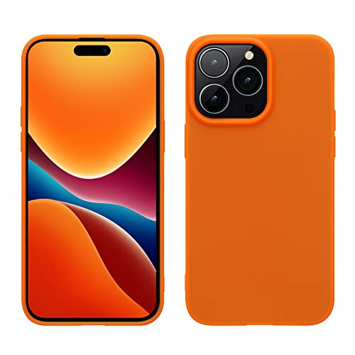 kwmobile Hülle für das iPhone 14 Pro Hülle - weiche und schlanke TPU Silikon Handyhülle - stoßabsorbierendes Flexibles Case - kabelloses Laden - Neon Orange von kwmobile