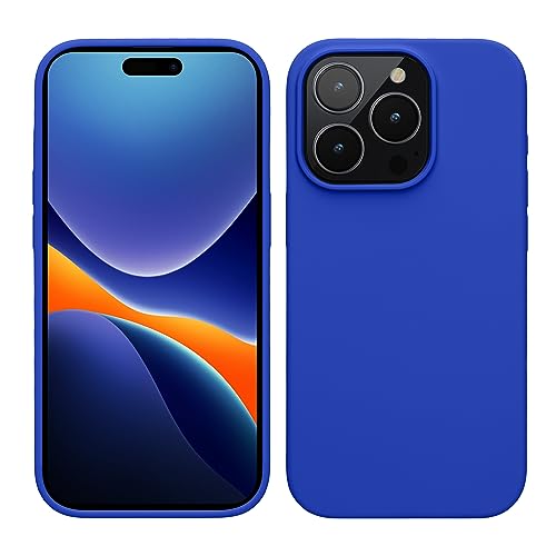 kwmobile Hülle für das iPhone 15 Pro Hülle - Silikon Handy Case - stoßfeste Handyhülle mit weicher Oberfläche - Baltik Blau von kwmobile