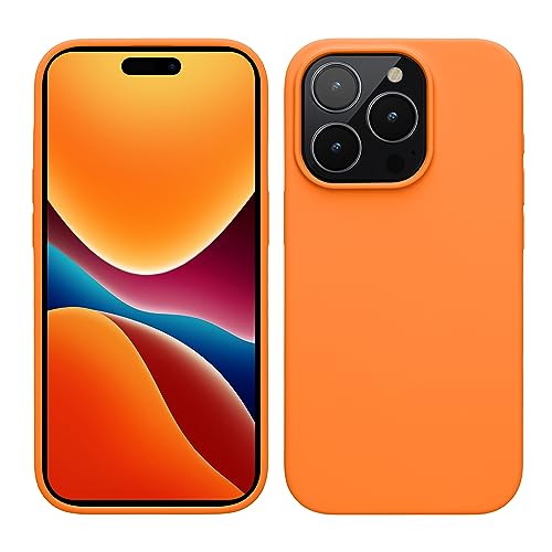 kwmobile Hülle für das iPhone 15 Pro Hülle - Silikon Handy Case - stoßfeste Handyhülle mit weicher Oberfläche - Fruity Orange von kwmobile