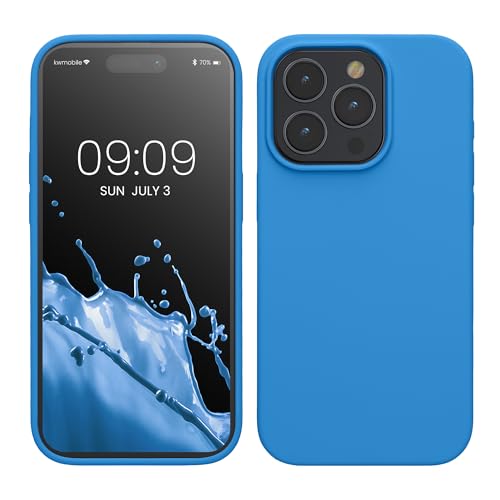 kwmobile Handyhülle für iPhone 15 Pro Hülle, für iPhone 15 Pro Case - Hülle Silikon - kabelloses Laden - Sea Breeze kwmobile Handyhülle für iPhone 15 Pro Hülle, für iPhone 15 Pro Case - Hülle Silikon - kabelloses Laden - Sea Breeze von kwmobile