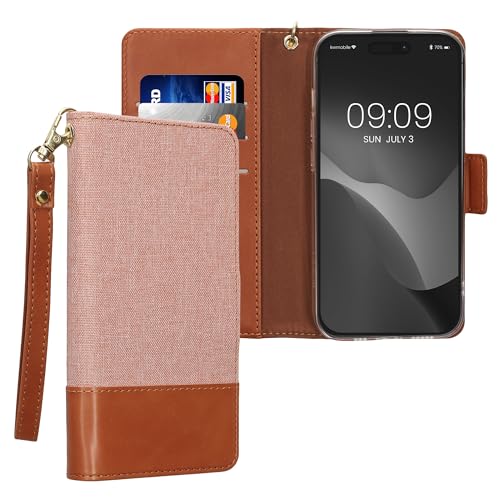 kwmobile Hülle klappbar kompatibel mit Apple iPhone 15 Pro Max Handyhülle - Kunstleder Flip Case mit Schlaufe und Standfunktion - Cover in Altrosa Braun kwmobile Hülle klappbar kompatibel mit Apple iPhone 15 Pro Max Handyhülle - Kunstleder Flip Case mit Schlaufe und Standfunktion - Cover in Altrosa Braun von kwmobile