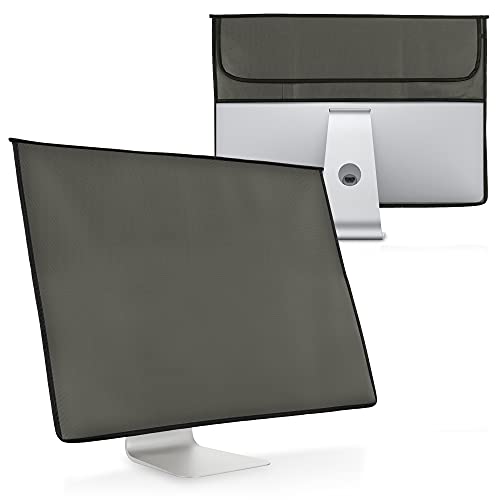 kwmobile Hülle kompatibel mit 20-22" Monitor - mit 2 Fächern auf Rückseite - Schutzhülle in Dunkelgrau von kwmobile
