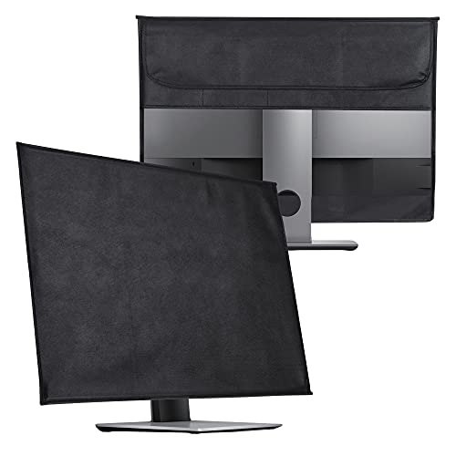 kwmobile Hülle kompatibel mit 27-28" Monitor - mit 2 Fächern auf Rückseite - Schutzhülle in Schwarz von kwmobile
