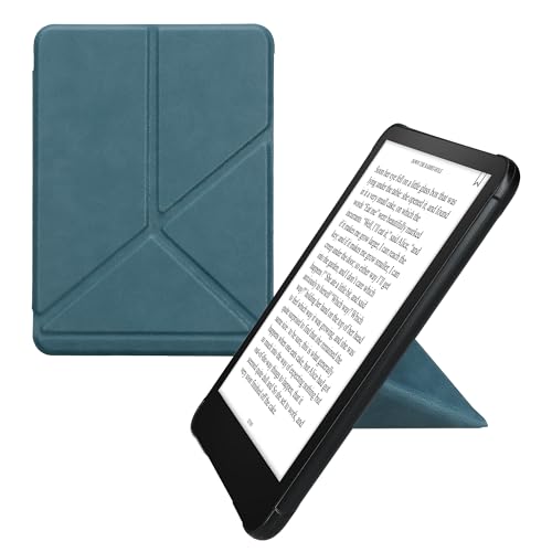 kwmobile Hülle kompatibel mit Amazon Kindle Paperwhite (2024)/Colorsoft Hülle - Kunstleder Case - eReader Schutzhülle - Cover Petrol von kwmobile