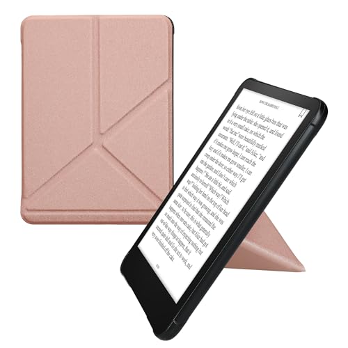 kwmobile Hülle kompatibel mit Amazon Kindle Paperwhite (2024)/Colorsoft Hülle - Kunstleder Case - eReader Schutzhülle - Cover Rosegold von kwmobile