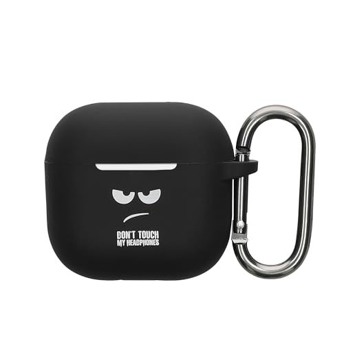 kwmobile Hülle kompatibel mit Apple Airpods 4 Hülle - Silikon Kopfhörer Schutzhülle Case Cover Weiß Schwarz Schwarz von kwmobile