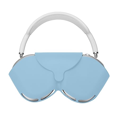 kwmobile Hülle kompatibel mit Apple Airpods Max Case - Kopfhörer Tasche Etui aus Silikon - Cover in Hellblau von kwmobile
