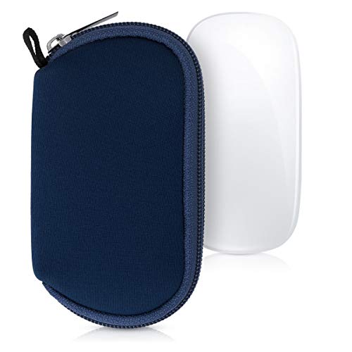 kwmobile Hülle kompatibel mit Apple Magic Mouse 1/2 - Neopren Hülle für PC Mouse Schutzhülle - Computer Maus Tasche - Neopren Tasche für PC-Maus - Dunkelblau von kwmobile