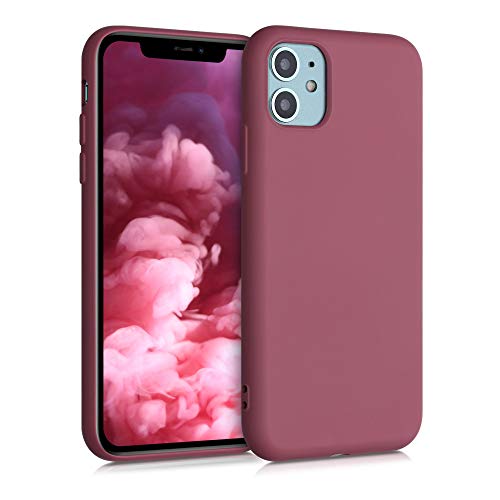 kwmobile Hülle kompatibel mit Apple iPhone 11 Hülle - gummierte TPU Silikon Handyhülle - Schutzhülle für kabelloses Laden - Case in Dark Rose kwmobile Hülle kompatibel mit Apple iPhone 11 Hülle - gummierte TPU Silikon Handyhülle - Schutzhülle für kabelloses Laden - Case in Dark Rose von kwmobile